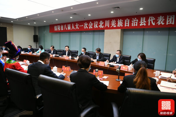 2021年10月27日，羅增斌參加北川代表團(tuán)分團(tuán)討論1  張莉  攝.jpg