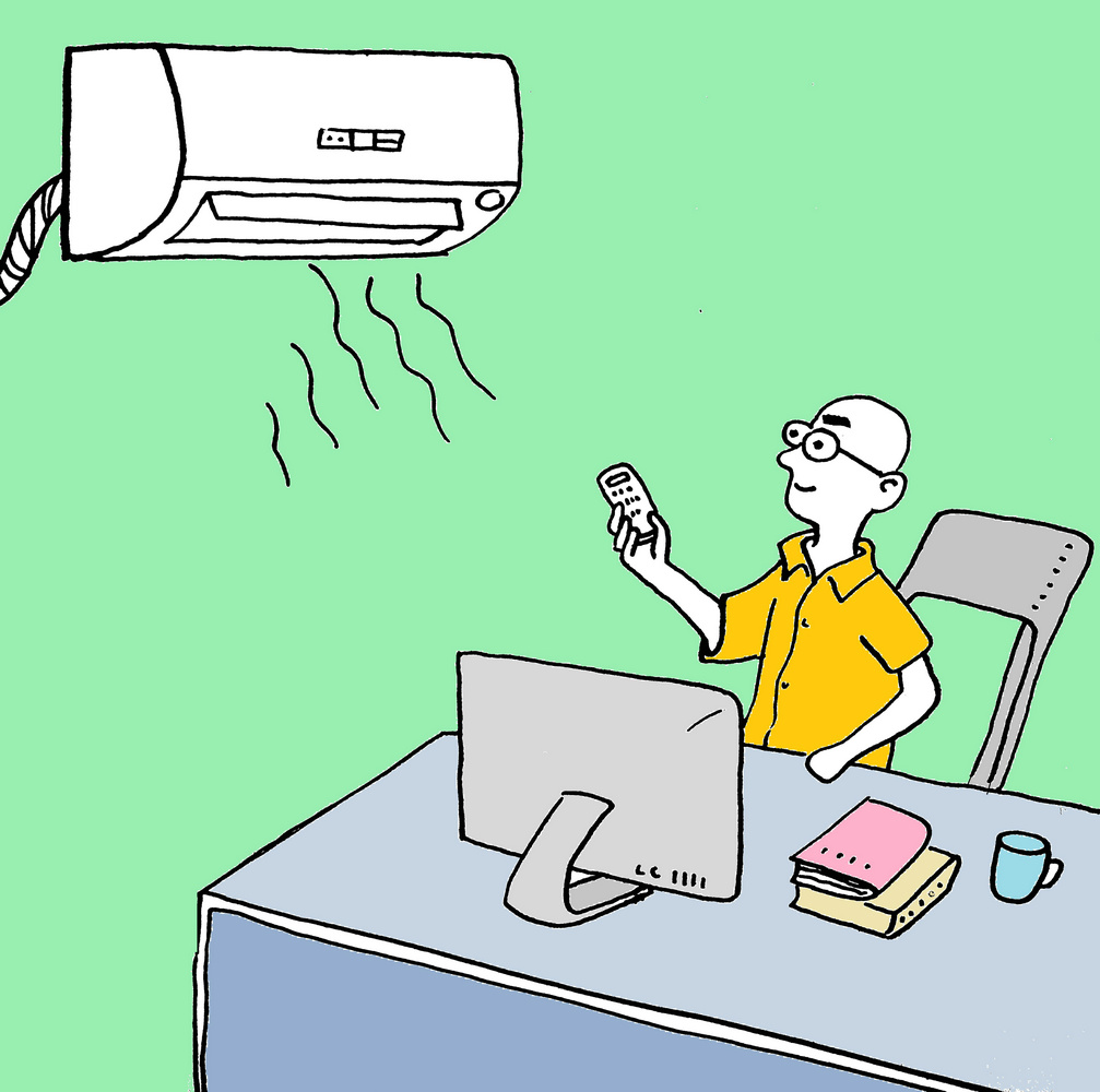 控制空調(diào)使用時(shí)間，設(shè)置制冷不低于26°C。夏季“空調(diào)高一度”，就能節(jié)約10%電能。.jpg